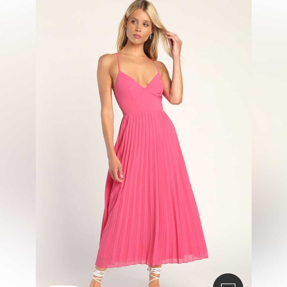 Lulu’s Pink Midi Dress